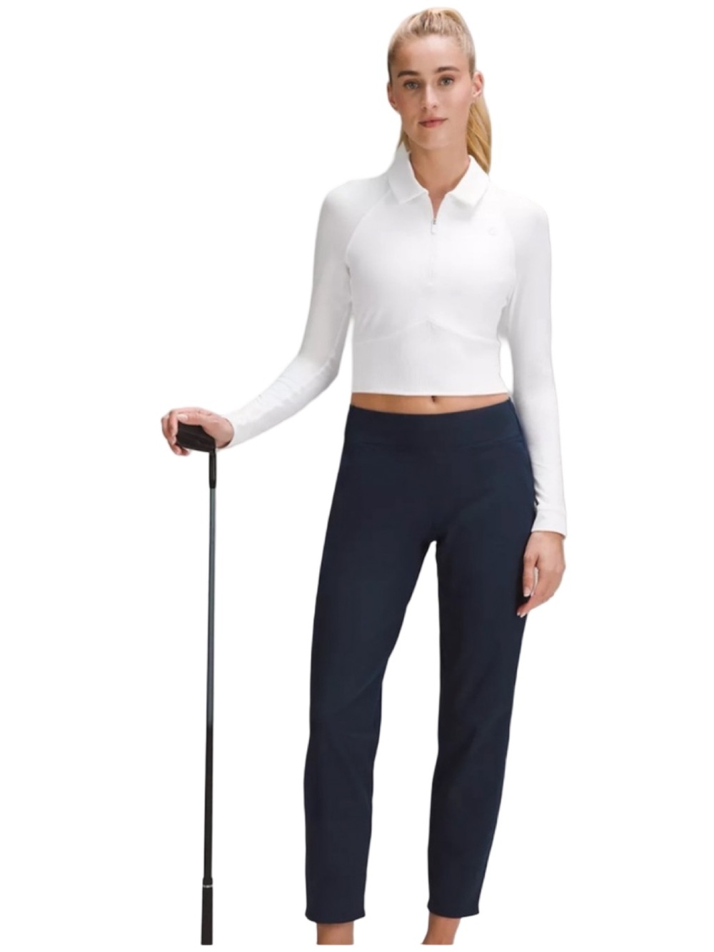 Lululemon Warpstreme Mid-Rise Golf Pants Women's Navy Blue Size 12